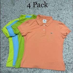 Girl’s Lacoste Polo Shirts (4 Pack)